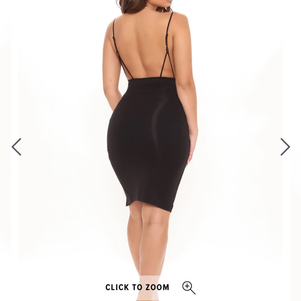 black midi ruched dress